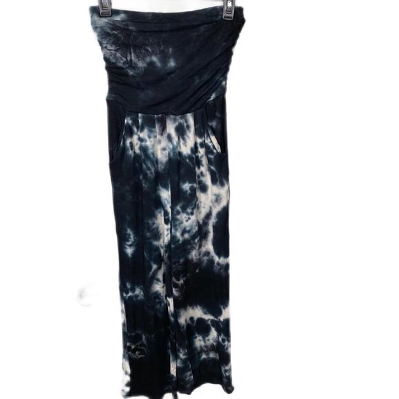 Antistar black and gray tie-dyed strapless romper with pockets. Sz XS - Picture 3 of 7